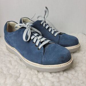 Samuel Hubbard Fast Women's Sneake Size 8.5 Lace-Up  Navy Blue Leather Shoes